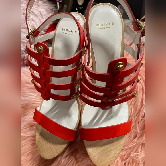 Versace, heels, caged heels, Euro 39 1/2 - Picture 2 of 10